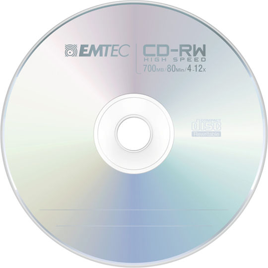 Emtec Επανεγγράψιμα CD-RW 12x 700MB 5τμχ