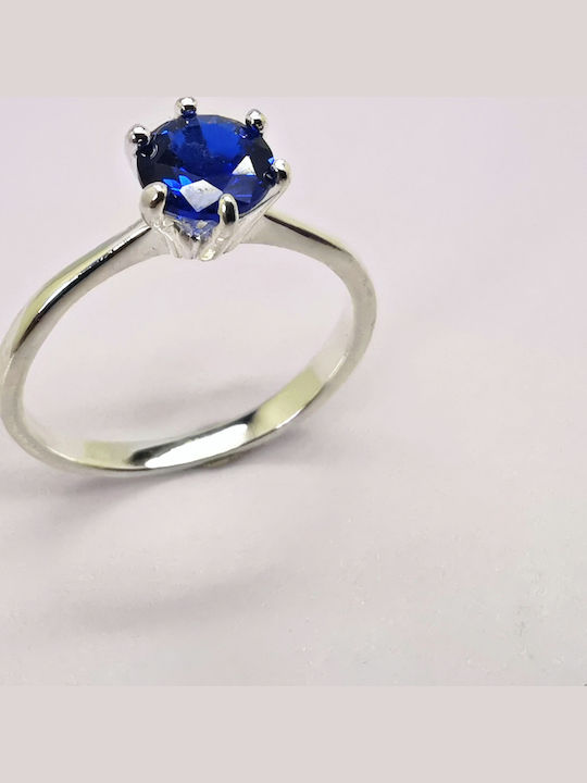 Inel Inele Argintiu Royal Blue Zirconiu