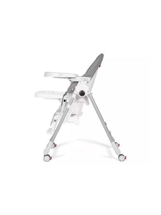 Peg Perego Prima Pappa Follow Me Plus Αναδιπλούμενο Καρεκλάκι Φαγητού με Ρυθμιζόμενο Ύψος Ice
