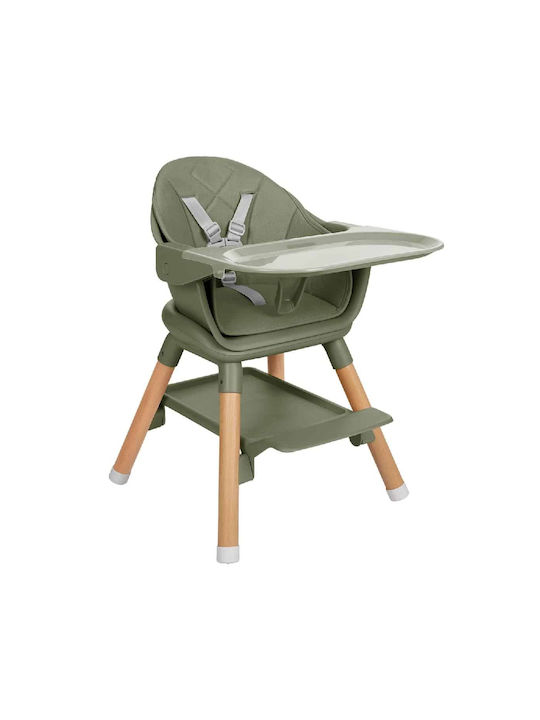 Kikka Boo Woody Baby Highchair 2 in 1 Army Green