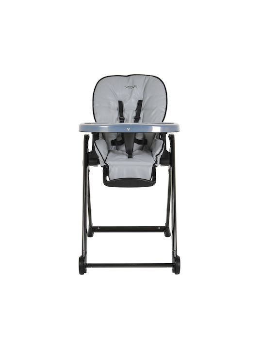 Cangaroo Neron Foldable Baby Highchair with Adjustable Height Gray