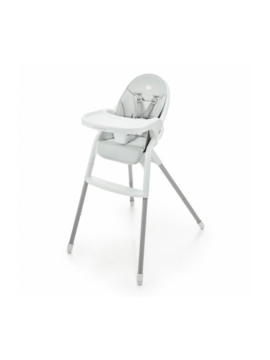 Kinderkraft Dinnly Αναδιπλούμενο Καρεκλάκι Φαγητού 2 in 1 Γκρι