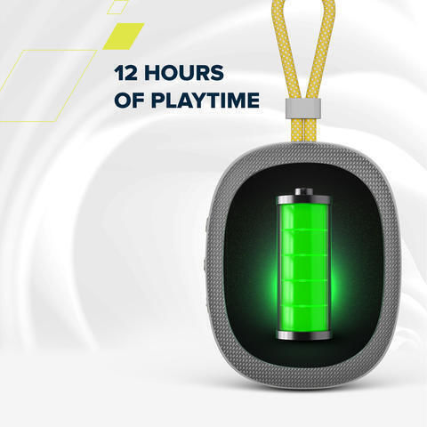 Canyon OnMove 12 Waterproof Bluetooth Speaker 4W with Battery Life up to 12 hours Gray