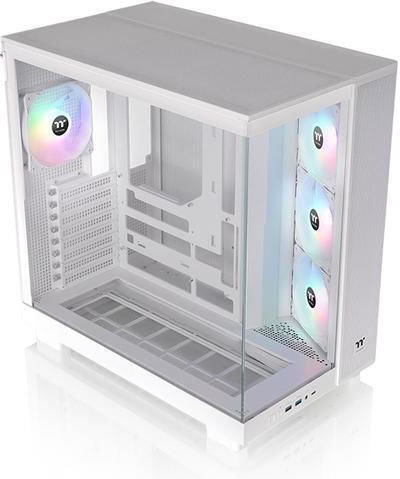 Thermaltake View 380 XL TG ARGB Геймърско бюро Midi Tower Компютърна кутия със страничен прозорец Снежанка
