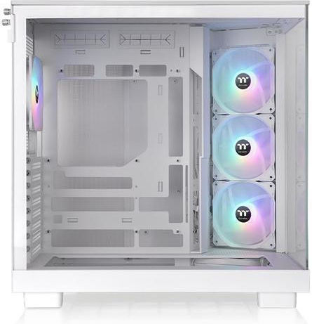 Thermaltake View 380 XL TG ARGB Геймърско бюро Midi Tower Компютърна кутия със страничен прозорец Снежанка