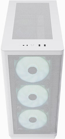 APNX C1-R v1 Gaming Midi Tower Computer Case with Side Window and RGB Lighting White