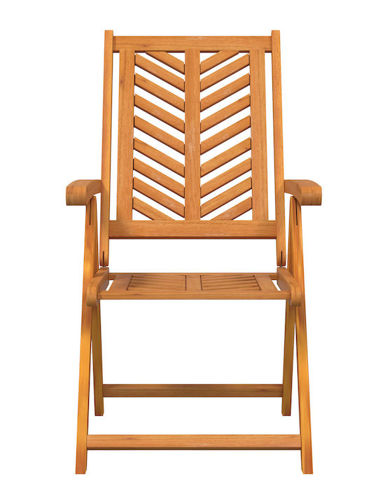 Outdoor-Stuhl Hölzernes Braun 6Stück 57x41x35εκ.
