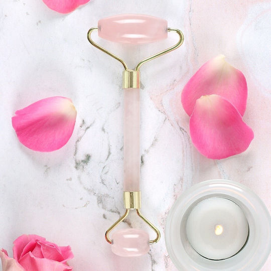 Ρολό Μασάζ Προσώπου Ροζ Χαλαζία Anti-aging Face Roller Rose Quartz