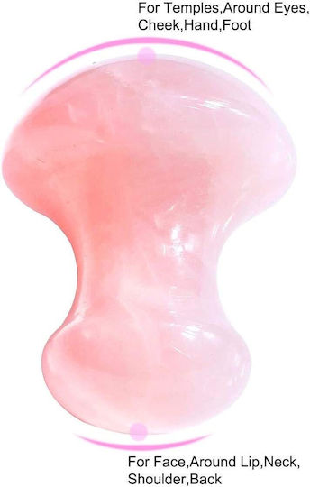 Piatră Din Quartz Roz Pentru Masaj Facial Mushroom Massager Rose Quartz