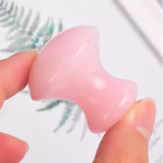 Piatră Din Quartz Roz Pentru Masaj Facial Mushroom Massager Rose Quartz