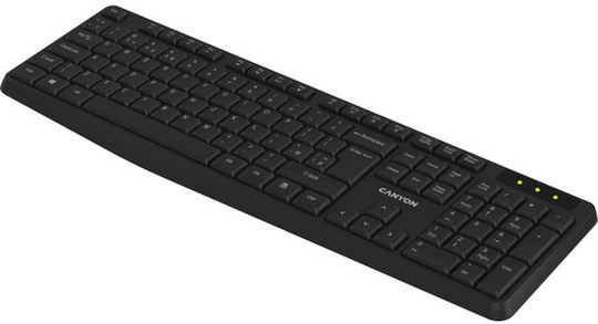 Canyon CNE-CKEYW01 Безжично Само клавиатура Български Черен