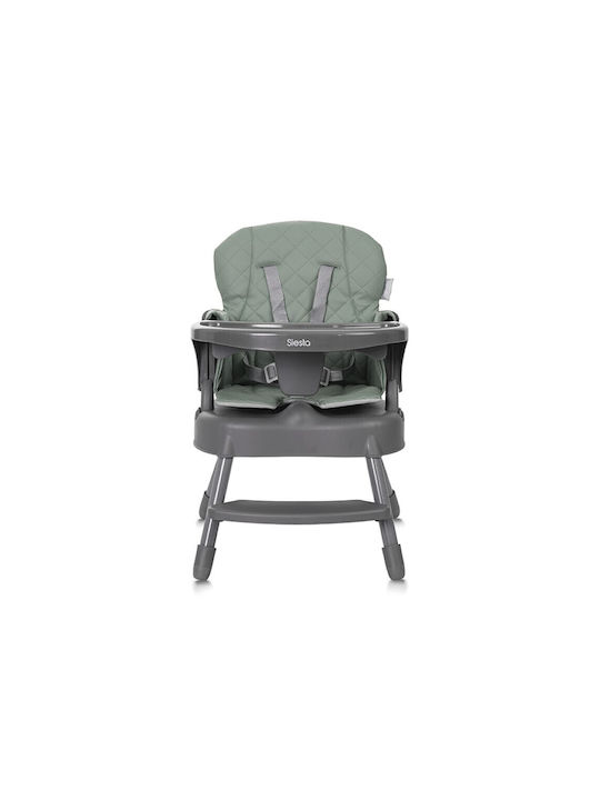 Lorelli Siesta Foldable Baby Highchair 3 in 1 with Adjustable Height Green Leather