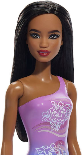 Păpușă Barbie Brunetă Costum de Baie în Două Culori