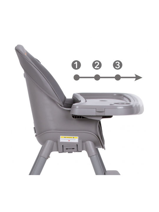 Kidwell Eatan Baby Hochstuhl 4 in 1 mit Höhenverstellbar Grau