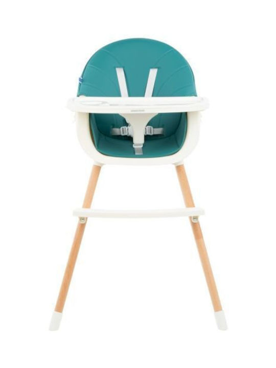 Kikka Boo Nutri Steel Καρεκλάκι Φαγητού 2 in 1 Petrol Green