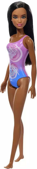 Păpușă Barbie Brunetă Costum de Baie în Două Culori
