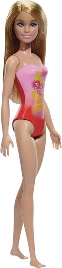 Păpușă Barbie Blondă În Costum de Baie Roz