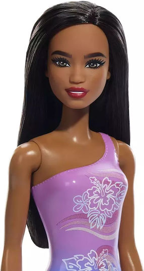 Păpușă Barbie Brunetă Costum de Baie în Două Culori