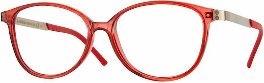 Look 3770 W7 Rame Ochelari Pătrat Roșii Tortoise Rame De Ochelari Cu Prescripție Din Titan