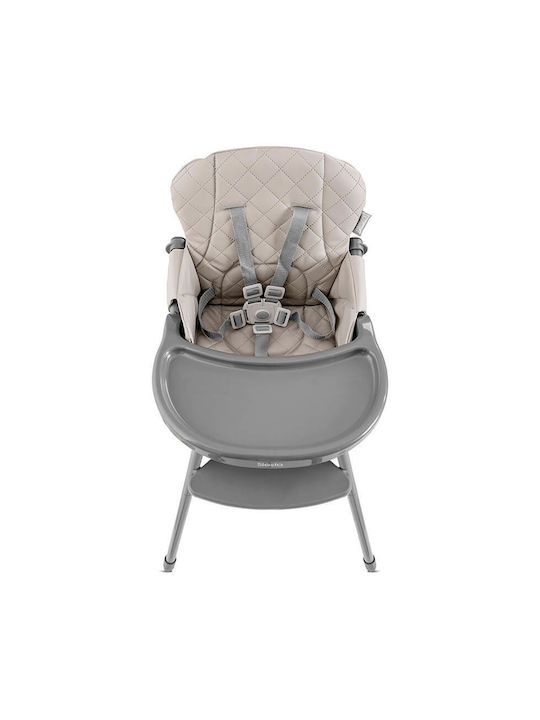 Lorelli Siesta Foldable Baby Highchair 3 in 1 with Adjustable Height Beige Leather