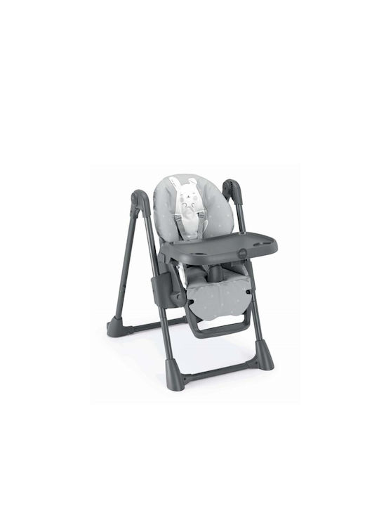 Cam Pappananna Foldable Baby Highchair 2 in 1 with Adjustable Height Beige