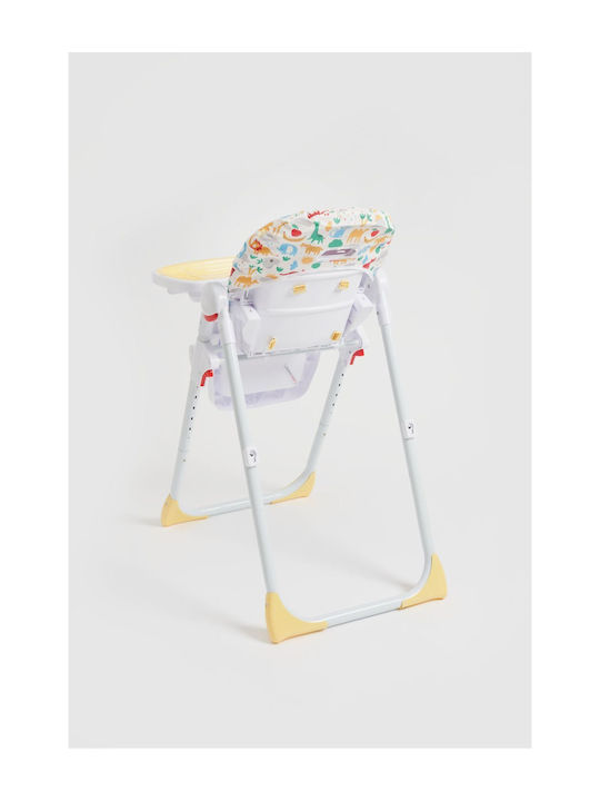 Mothercare Bright Foldable Baby Highchair with Adjustable Height Multicolour