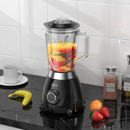 Hoco Μπλέντερ με Πλαστική Κανάτα 1.5 lt 500W Μαύρο HE33