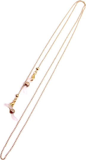 Metallische Brillenkette Gold Panther 70 Cm