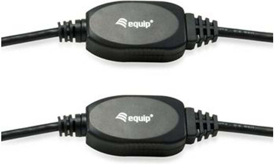 Equip USB 2.0 Cablu USB-A - USB-A female Negru 15m 133348
