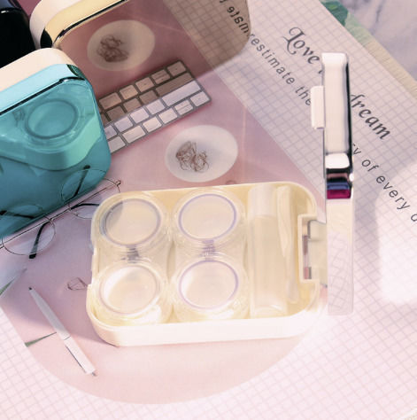 Travel Kit Contact Lens Case in Pink Color 1712-Pink