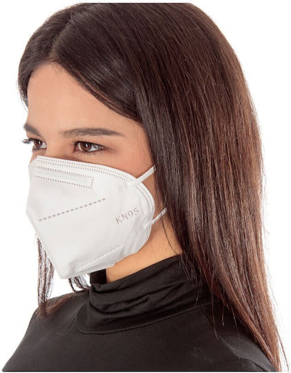 Μάσκα Προστασίας FFP2 Λευκή mask-KN95-10-(wht) 10τμχ