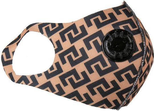 Fashion Υφασμάτινη Μάσκα Προσώπου Πολλαπλών Χρήσεων Βαλβίδα Εκπνοής Σχέδια