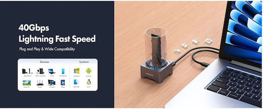 Graugear Docking Station for 4 Hard Drives SATA M.2 (2280)" with Connection USB 2.0