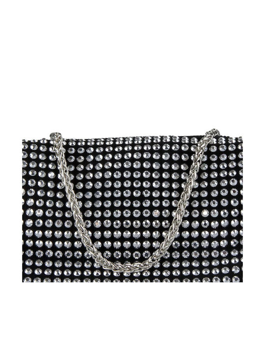 Μαύρο Τσαντάκι Χειρός Strass
