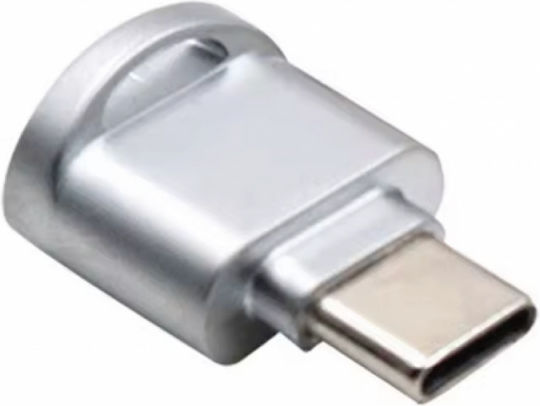 Goobay USB Type-C Мини Кард Рийдър OTG Type-C За Микро SD Сребрист