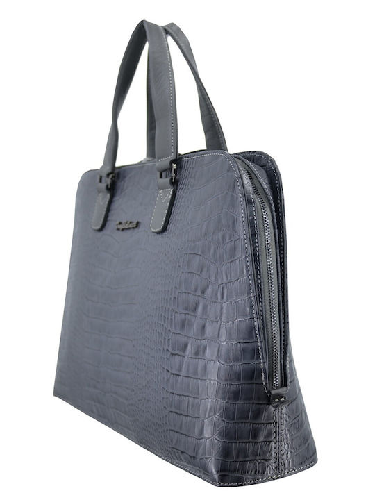 Leather 100 Leather Women's Bag Code 44s-bag-0485-359 Gray