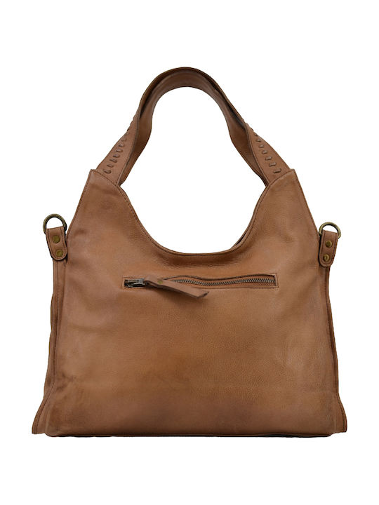 Leather 100 Leather Women's Bag Code 04-bag-ilbs-6225 Cognac