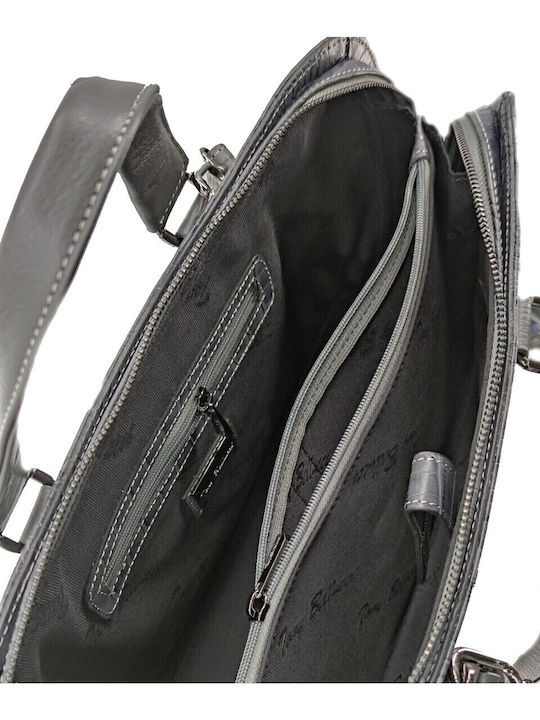 Leather 100 Leather Women's Bag Code 44s-bag-0485-359 Gray