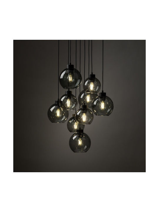 TK Lighting Cubus Pendant Light Black for 9 Bulbs E27 58cm