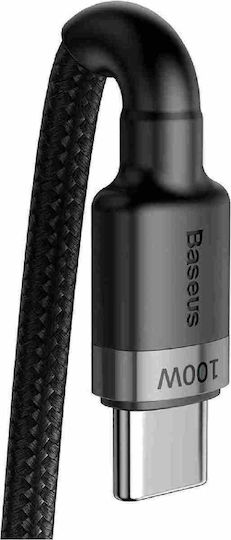 Baseus Cafule USB 2.0 Кабел USB-C Мъжки - USB-C 100W Захранване PD Черен 2m CATKLF-ALG1