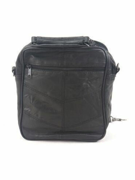 Kouros Leather Men's Shoulder Bag 57-2 Black