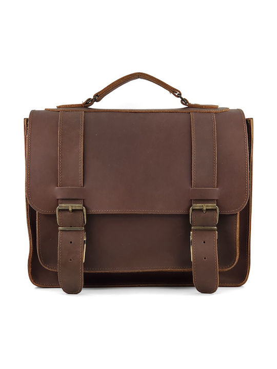 Leather Crossbody Bag Kouros 532 Krouta Brown