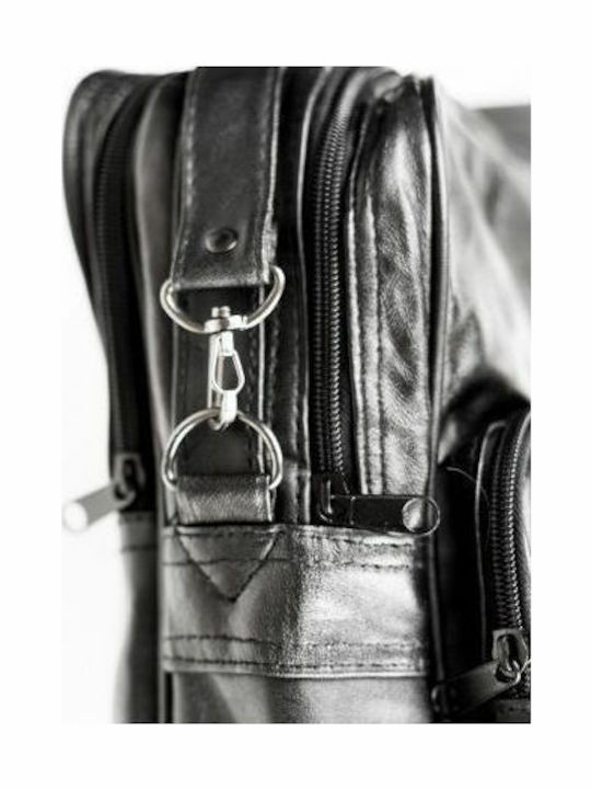 Kouros Leder Herren Schultertasche 07-1257 Schwarz