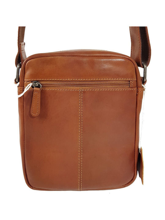 Leather Shoulder Bag Rcm H-13 Cognac