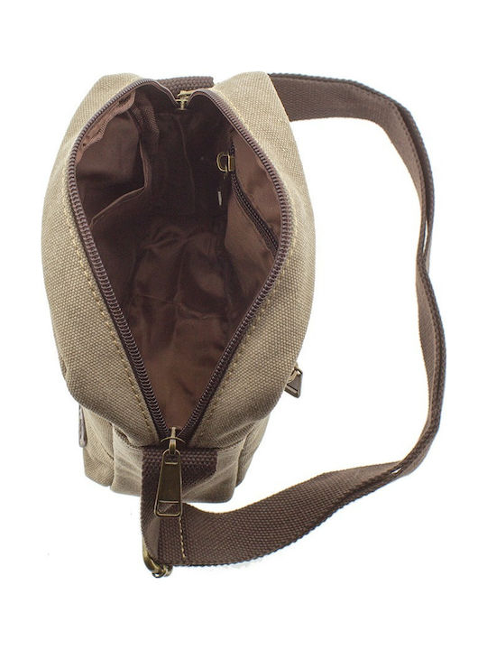 Rcm Shoulder Bag Fabric Canvas Small Size 210064-057 Beige