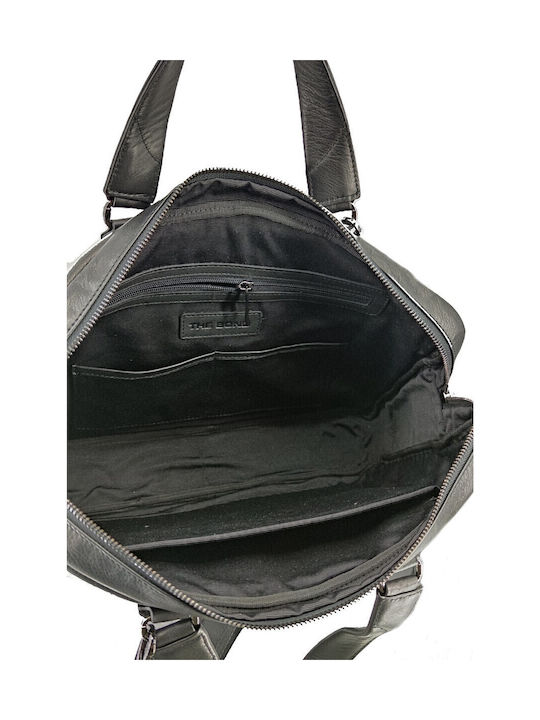 Leather 100 Δερματινη Επαγγελματικη Τσαντα Κωδικος 44s-bag-1165-1 Black