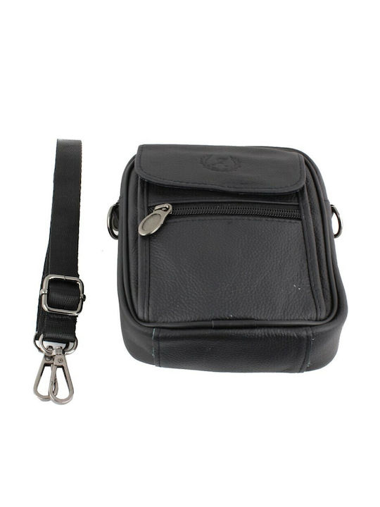 Borseta Pentru Bărbați De Talie Piele Leather Neagră Tsa.103.04.003 Annie325