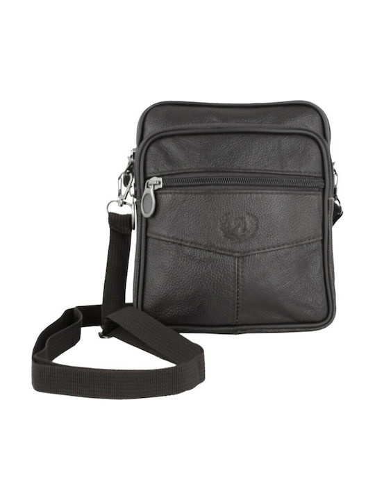 Herren Tasche Annie Leder Echtes Leder Schwarz Tsa.101.03.02.059 306 Sm