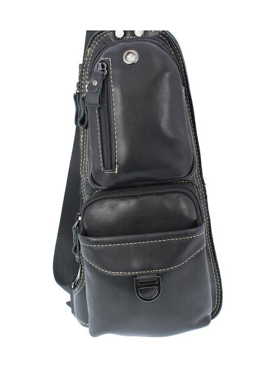 Men's Backpack Annie Leather 19*36*5 Genuine Leather Black Tsa.101.03.07.032 220