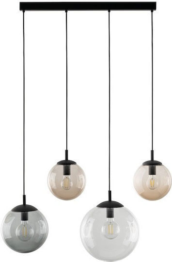 TK Lighting Κρεμαστό Φωτιστικό Μαύρο Ράγα 87εκ.
